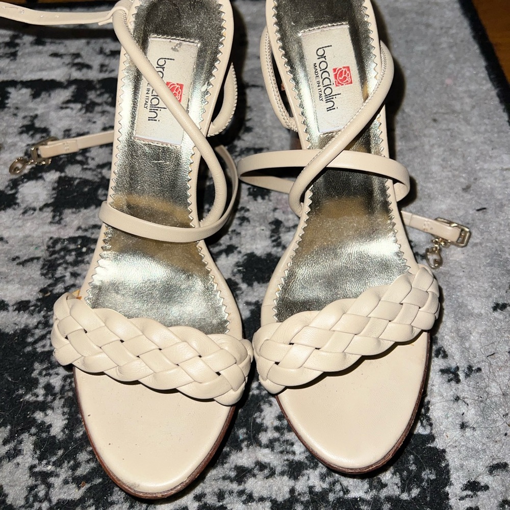 Braccialinj Strappy Chunky Heels